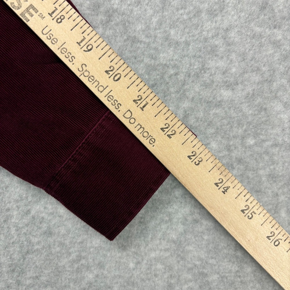 Orvis Button Down Shirt Womens 4 Burgundy Corduroy Long Sleeve Classic Outdoor - Picture 5 of 6